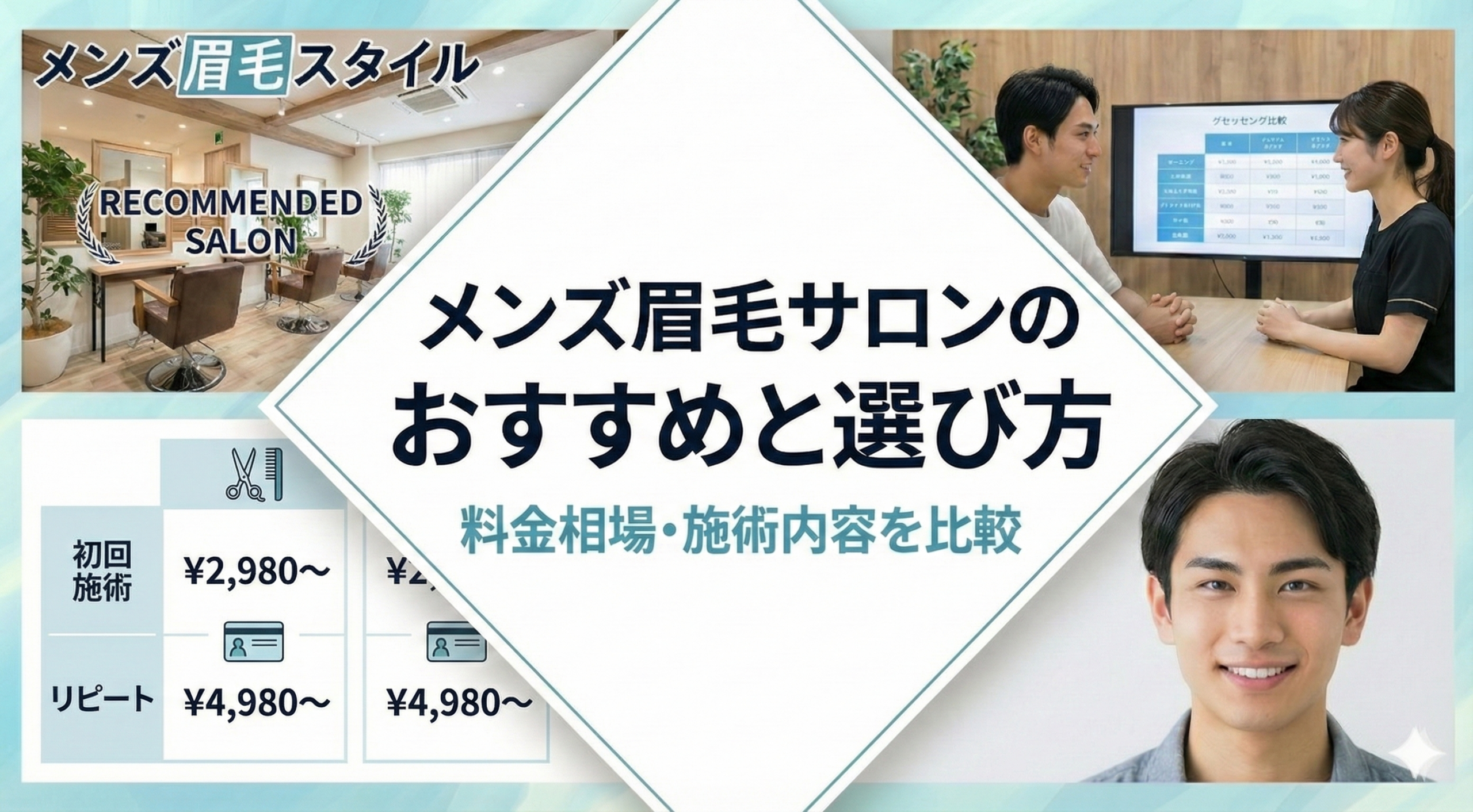 メンズ眉毛サロンのおすすめと選び方｜料金相場・施術内容を比較