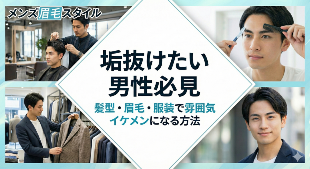 垢抜けたい男性必見｜髪型・眉毛・服装で雰囲気イケメンになる方法