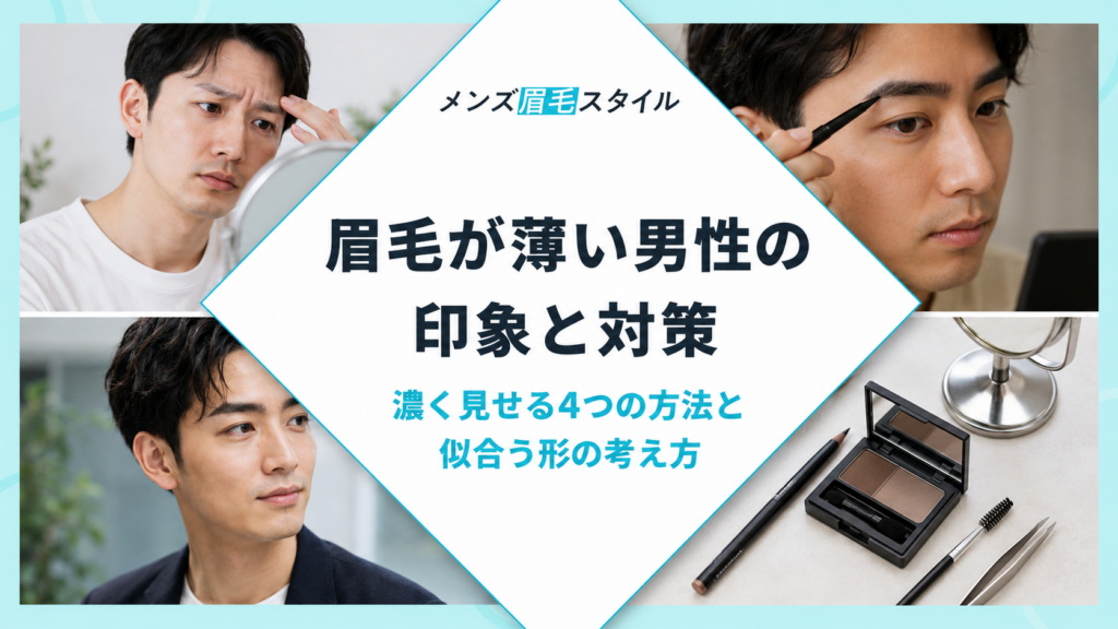 眉毛が薄い男性の印象と対策｜濃く見せる4つの方法と似合う形の考え方