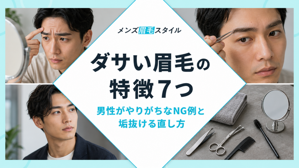 ダサい眉毛の特徴7つ｜男性がやりがちなNG例と垢抜ける直し方