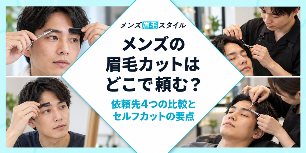 メンズの眉毛カットはどこで頼む？依頼先4つの比較と自分で切るときの要点