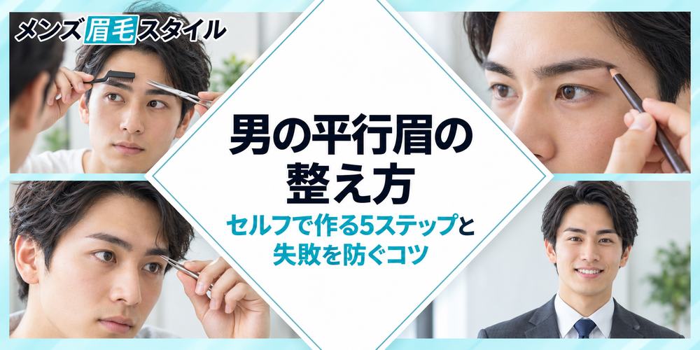 男の平行眉の整え方｜セルフで作る5ステップと失敗を防ぐコツを解説